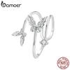 925 Sterling Silver Butterfly Adjustable Open Ring Anniversary Birthday Jewelry Gifts for Women Girls