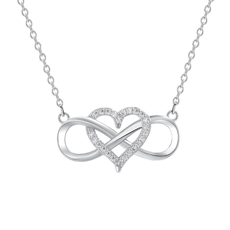 Mother'S Day Gift Lucky 8-Character Collarbone Chain, Mobius Infinite Love Love Necklace