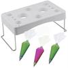 Multi Holes Icing Bag Holder Foldable Piping Bag Placement Stand  Cake Making
