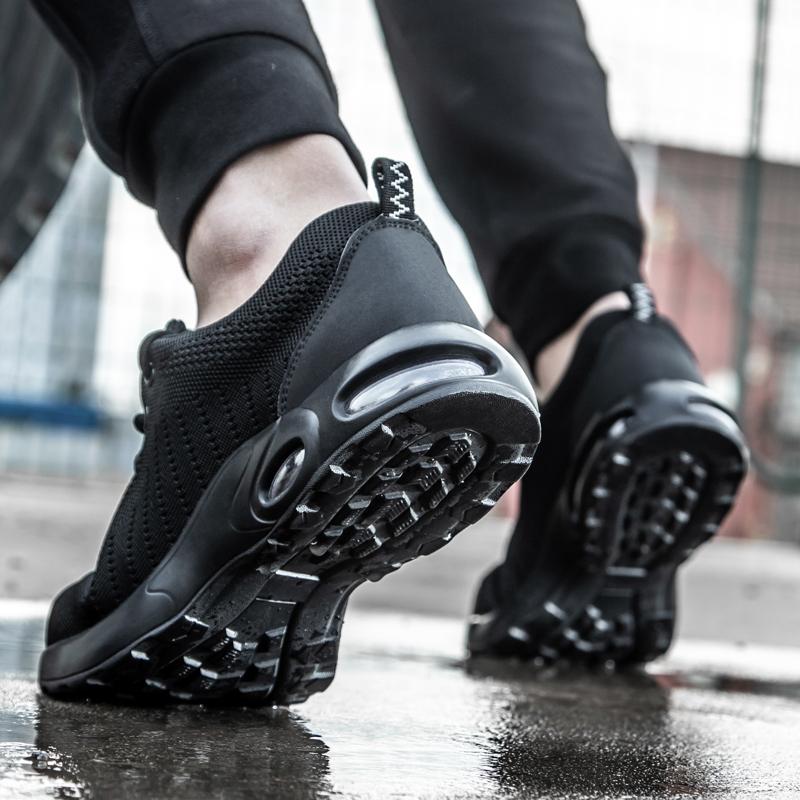 Air Cushion Work Safety Shoes For Men Women Breathable Work Sneakers Steel Toe Shoes Anti-Puncture Safety Protective Shoes