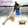 Удочка для зимней удочки Sougayilang с набором катушек для зимней рыбалки, карбоновая удочка, комбинированные наборы катушек для зимней рыбалки