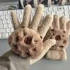 Мягкие плюшевые наушники Capybara с полным пальцем, утолщенные зимние перчатки с рисунком, ветрозащитные утеплители для ушей, складные уличные чехлы