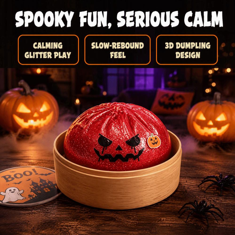 Glittering Dumpling Squishes Dumpling-Shaped Soft Squishy Toy Bun Sensory Balls Adults & Kids