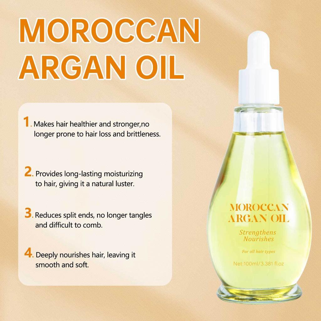 Moroccan Argan Oil Strengthens Hair Makes Hair Soft And Smooth Deeply Moisturizes Hair 100ml