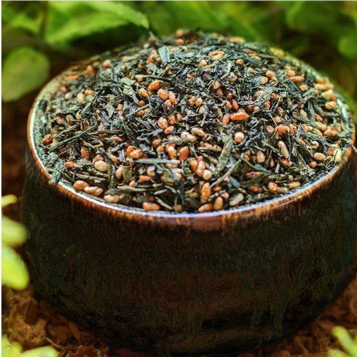 Thé vert bio japonais Genmaicha - Sencha &amp; riz grillé 300 g