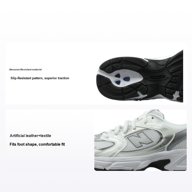 New Balance 530 Big Kid Белые серебристые детские кроссовки GR530AD