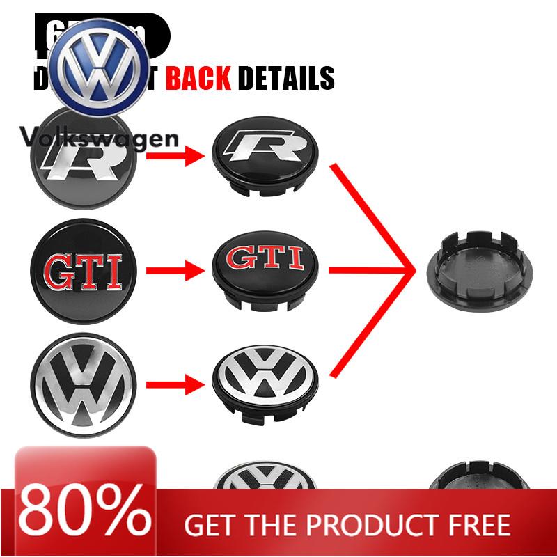For VOLKSWAGEN 4pcs 55mm 65mm Car Wheel Center Caps Hubcap Cover Accessories For Volkswagen PASSAT Sagitar BORA JETTA GOLF POLO