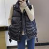 Жилет женский пуховый хлопковый европейский станционный осенне-зимний новый глянцевый универсальный жилет пуховый хлопковый внешний жилет куртка