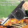 Handheld BBQ Fan Air Blower Large Air Flow Rechargeable BBQ Fan Variable Speed Controller Picnic Barbecue Tools