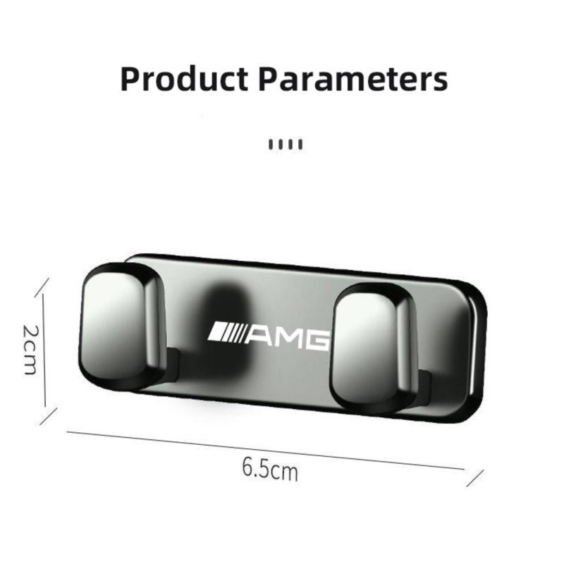 TFHM4 Car Logo Double Hooks Storage Hanging Holder Accessories For Mercedes Benz AMG A B C E G CLA W211 W203 W204 W210 W124 W206