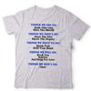 Funny Music Lyrics T Shirt Unisex Rock Pop Song Titles Music Lover Gift Graphic