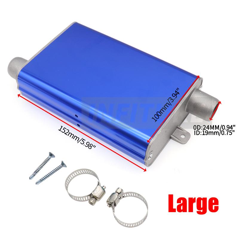 24mm Muffler Air Parking Heater Exhaust Pipe Aluminum Alloy Small Medium Large For Car Truck Camper VAN