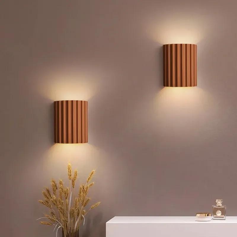 Nordic Modern Resin Wall Lamp Indoor Wall Lighting Bedroom Bedside Lamp Household Background Decoration Living Room Wall Light