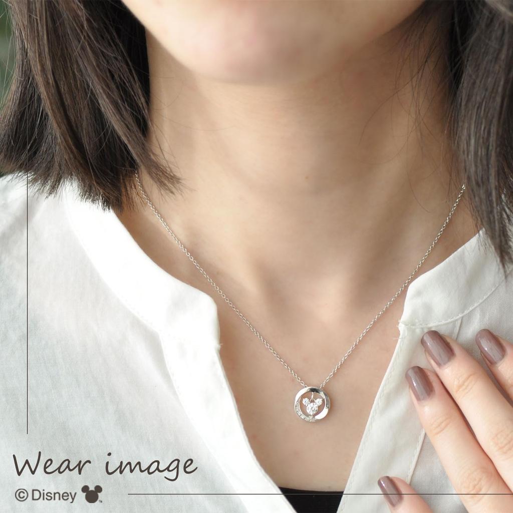 Ожерелье с подвеской Микки Мауса, ограниченное по размеру, круглое, серебряное, подарок на день рождения, Рождество VPCDST0001 [Disney]