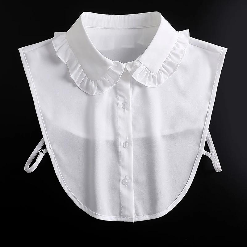 Formal False Collar Women Embroidery Faux Col Half Shirt Blouse Fake Collars Sweater Shirt Detachable Collars Accessories