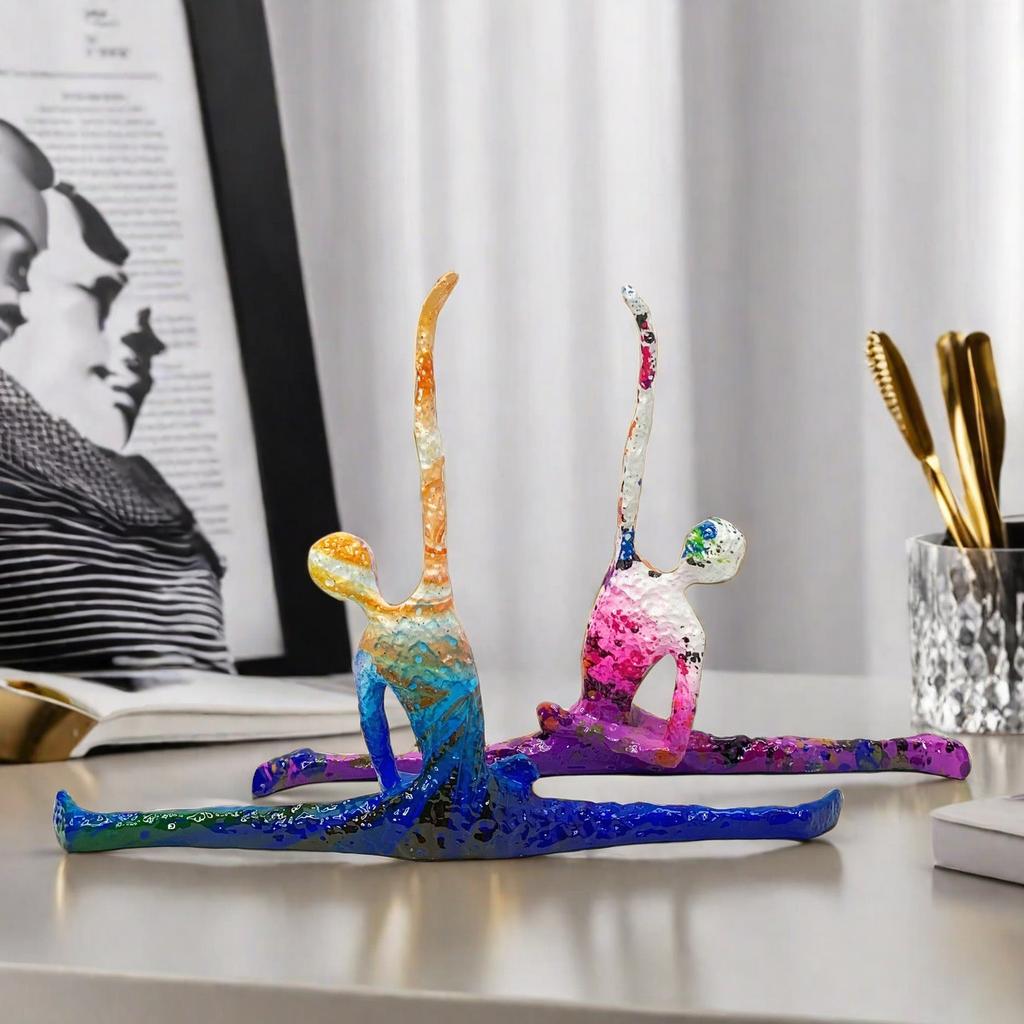 Новые красочные украшения для дома Высококачественные изделия ручной работы Градиент Абстрактная фигура Йога Украшения Принадлежности