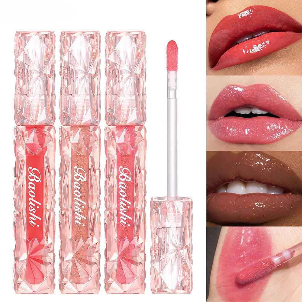 Блестящий блеск для губ Mirror Water Gloss Lip Glaze Antistick Cup Waterproof Pearlescent Увлажняющий бальзам для губ