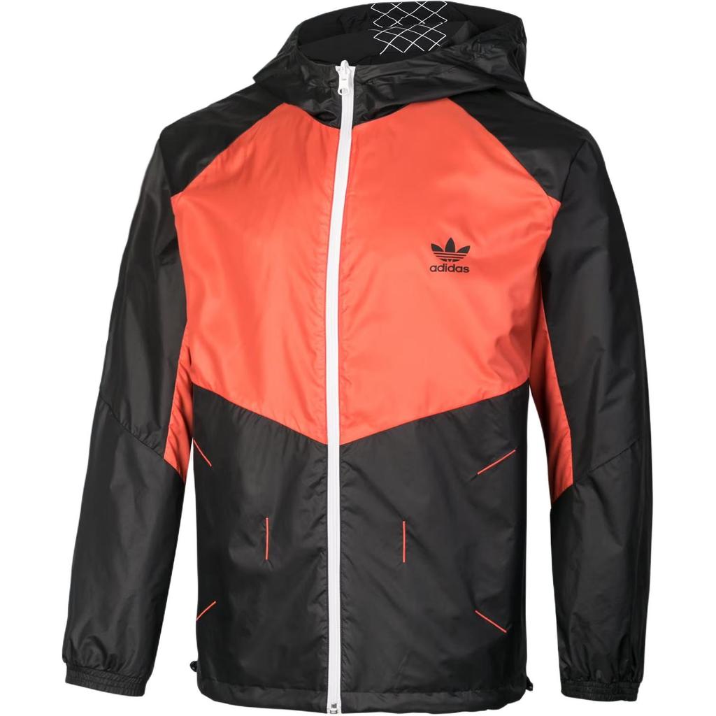 adidas Мужская ветровка Originals с капюшоном, двусторонняя, с принтом, цветовыми блоками, на молнии CW5168