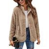 Autumn And Winter New Trendy Women's Warm Casual Jackets Loose Casual Solid Color Coats With Pockets Large Size Women's Tops