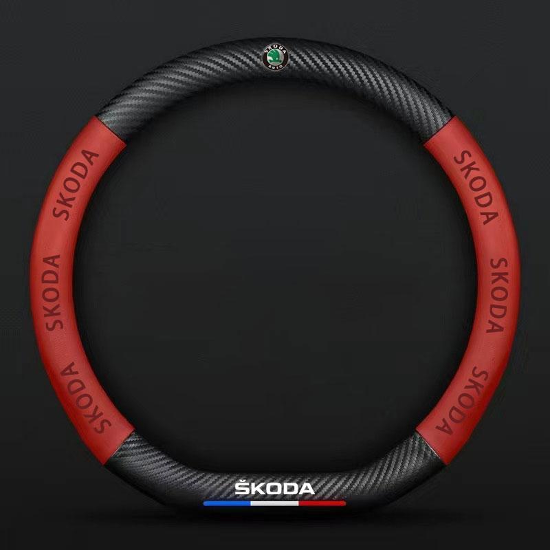 kypxb3 Car Steering Wheel Cover Anti Slip Breathable Protection For Skoda octavia 3 2 superb 3 kodiaq Fabia Kamiq Karoq Car Accessories