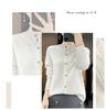 Women's Wool Cardigan: Autumn/Winter Round Neck Long Sleeve Knit Sweater, Slimming & Loose Fit