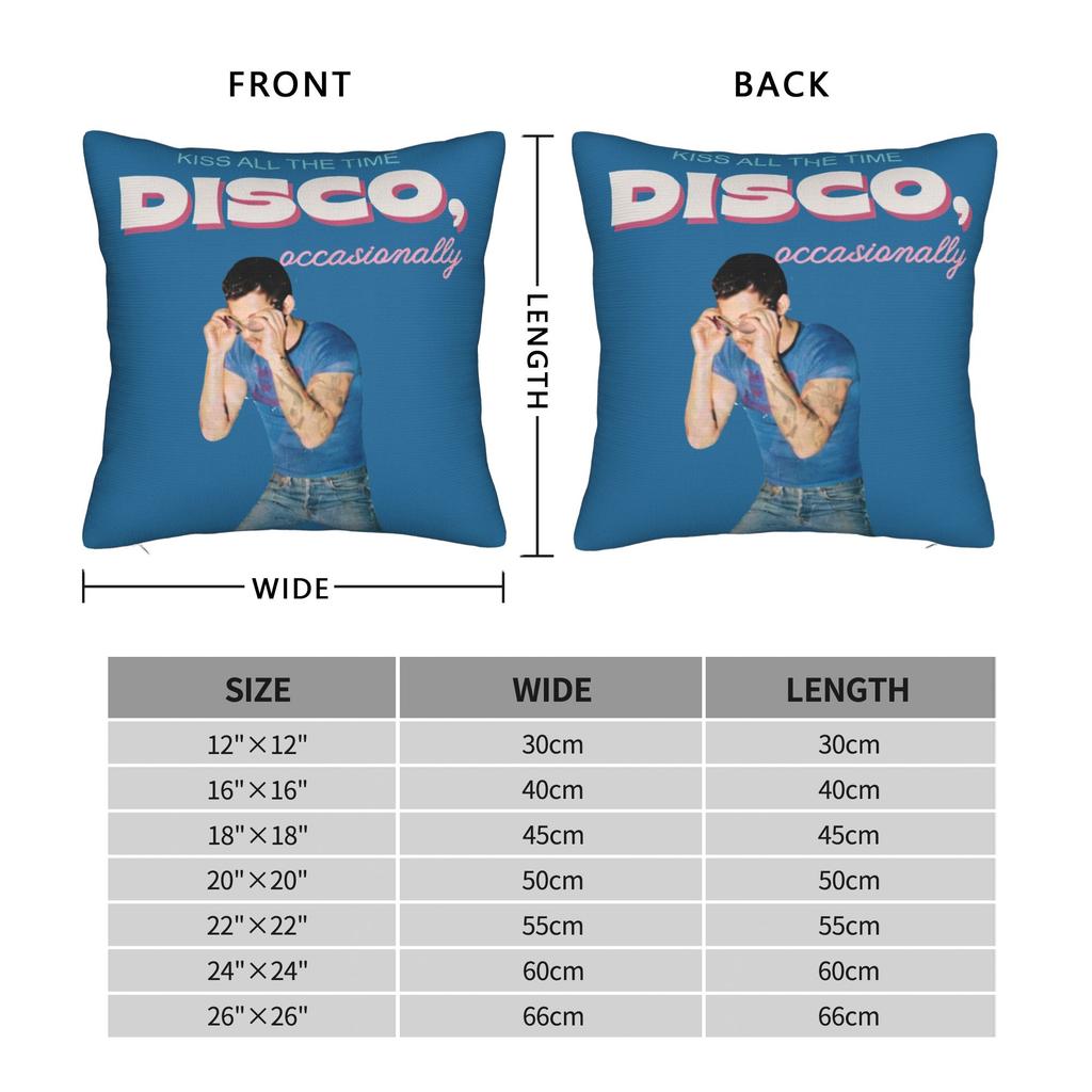 Harrys Styles Kiss All The Time Disco Occasionally Pillowcase Printing Cushion Cover Decoration Throw Pillow Case Cover