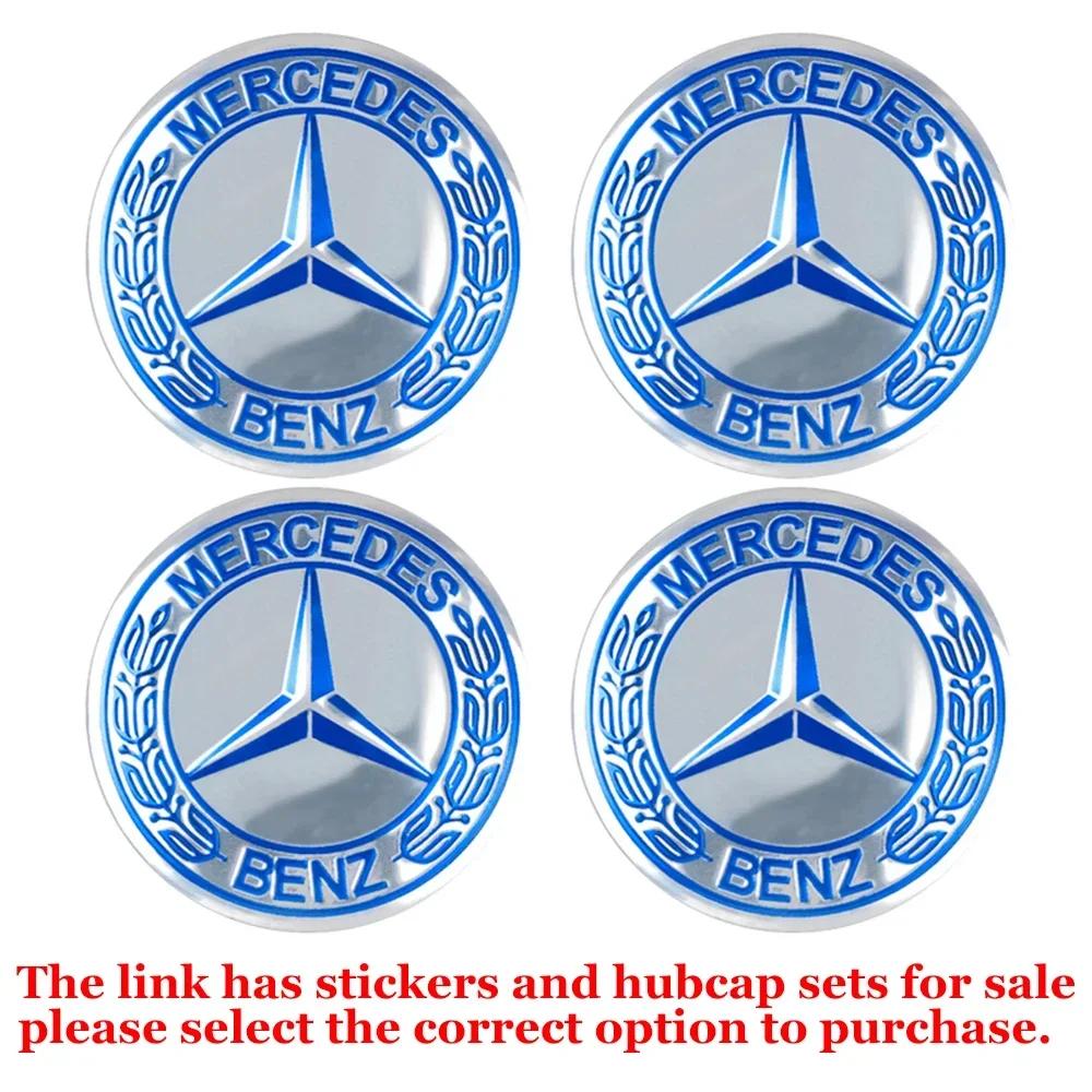 56/60/63/65/68MM Car Badge Wheel Center Cover Hub Cap Stickers Mercedes Benz A B C Class AMG Smart Fortwo 451 W203 W202 Gla
