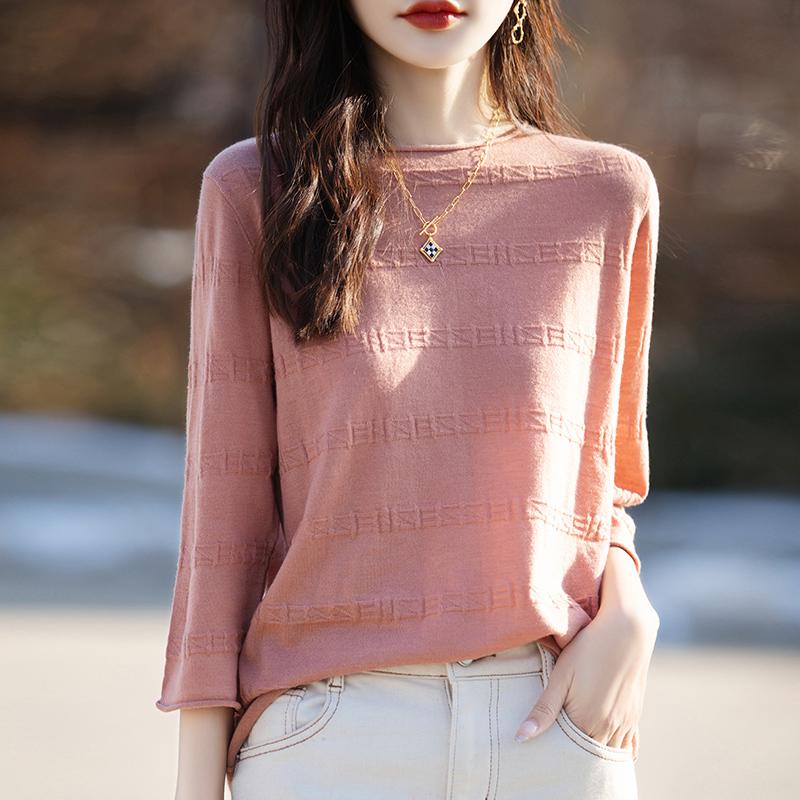 Всесезонный женский свитер из 50% шерсти и 50% шелка | Легкий теплый свитер из смеси | Роскошный трикотаж из кашемира и шелка