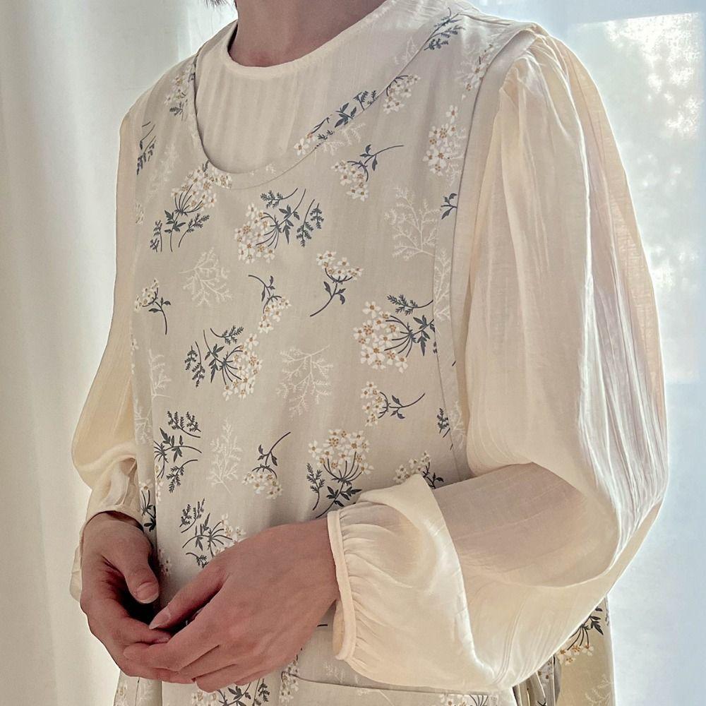 Водонепроницаемый фартук из чистого хлопка, фартук шеф-повара в японском корейском стиле, бытовой кухонный фартук, отель