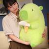 New Charred Green Capybara Plush Toy Holding Banana Kapibara Ugly Cute Doll Giving Children Gifts Green Capybara