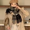 High End Plaid Imitation Cashmere Tassel Scarf for Women In Autumn and Winter To Keep Warm and Versatile Shawl and Scarf for Couples