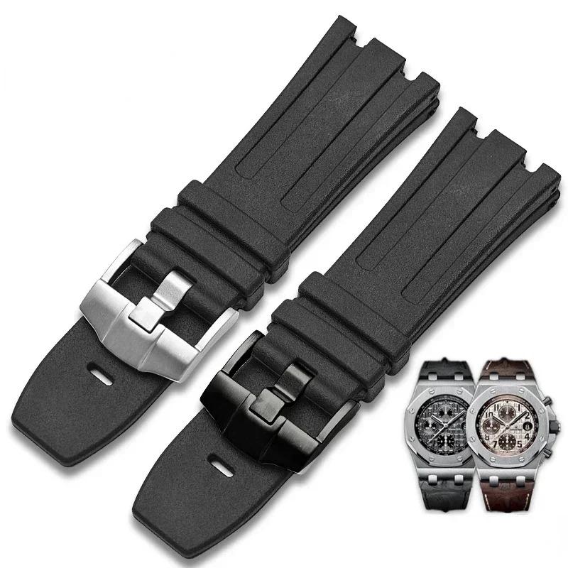 Для Audemars Piguet Royal Oak Offshore AP 15707 26471 26178 15703 Силиконовые мужские аксессуары для часов Резиновый ремешок для часов 28 мм 30 мм