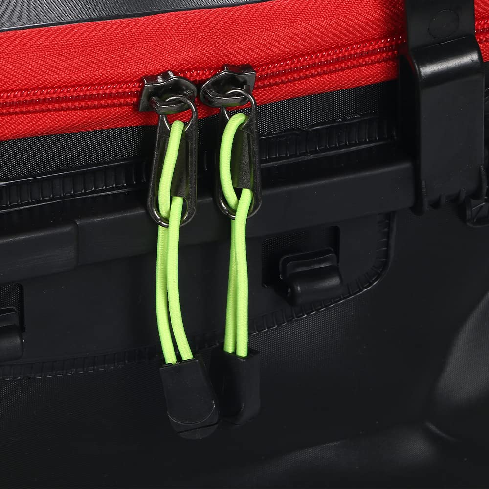 Foldable Fishing Bucket with Lid for Fishing Outdoor Storage Tackle, (Black, 40cm)