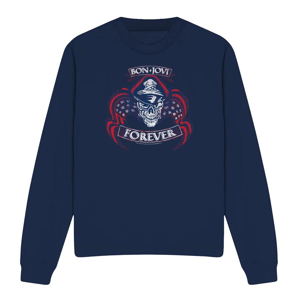 Bon Jovi Унисекс Толстовка Взрослая Forever Skull