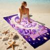 1PC Custom Name Moonlit Fantasy Bunny Beach Towel Highly Absorbent And Sand-Resistant Towel for Swimming, Pool, Yoga, And Travel Lightweight