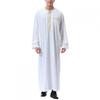 Men's Muslim Shirt Print Kaftan Islamic Royalty Dubai Robe O-Neck Long Sleeve Retro Tunics Abaya Loose Kandoura