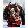 Christmas Men's Graphic Santa Claus Fashion Streetwear Hooded