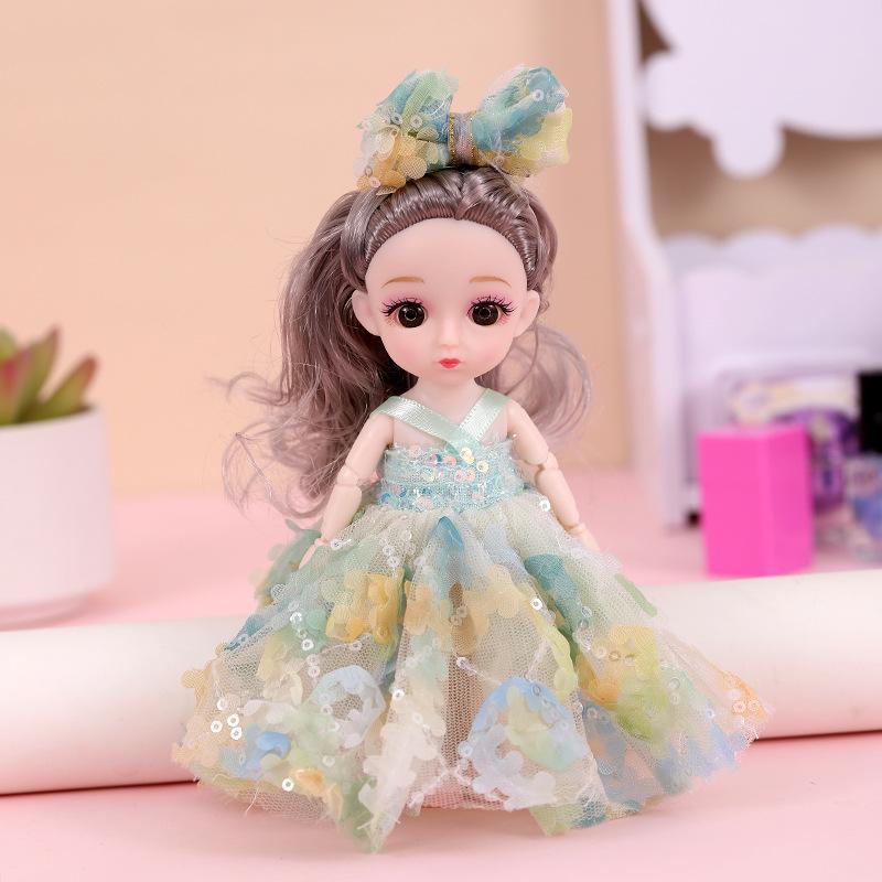 Кукла-наряд Бао Бэйди: Игрушка для девочек BJD 16 см с 13 шарнирами. Идеальный подарок на день рождения принцессы для детей.