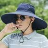 Summer Sun Hats Uv Protection Outdoor Hunting Fishing Cap For Men Women Hiking Camping Visor Bucket Hat Removable Fisherman Hat