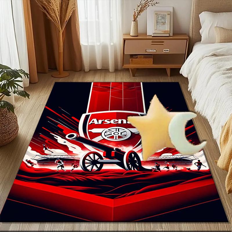 Arsenal Football Club Crest Printed Office Carpet Chair Cushion  Entryway Rug, Rugs for Living Room, Bedroom Christmas gifts