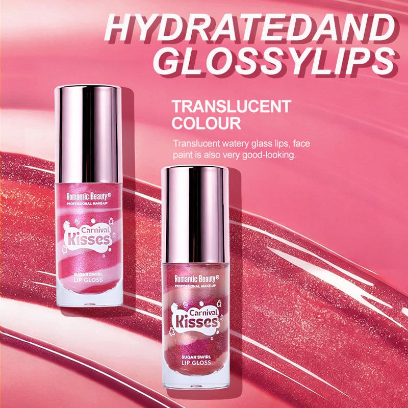 Frosted Lip Glaze Tinted Easy to Color Lip Gloss Moisturizing Lip Balm Non-Stick Cup Shimmer Lipstick Makeup