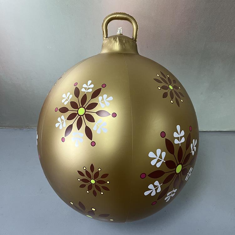 60 см надувной рождественский декорированный шар из ПВХ, гигантские большие шары, елочные украшения, игрушечный шар без светового украшения