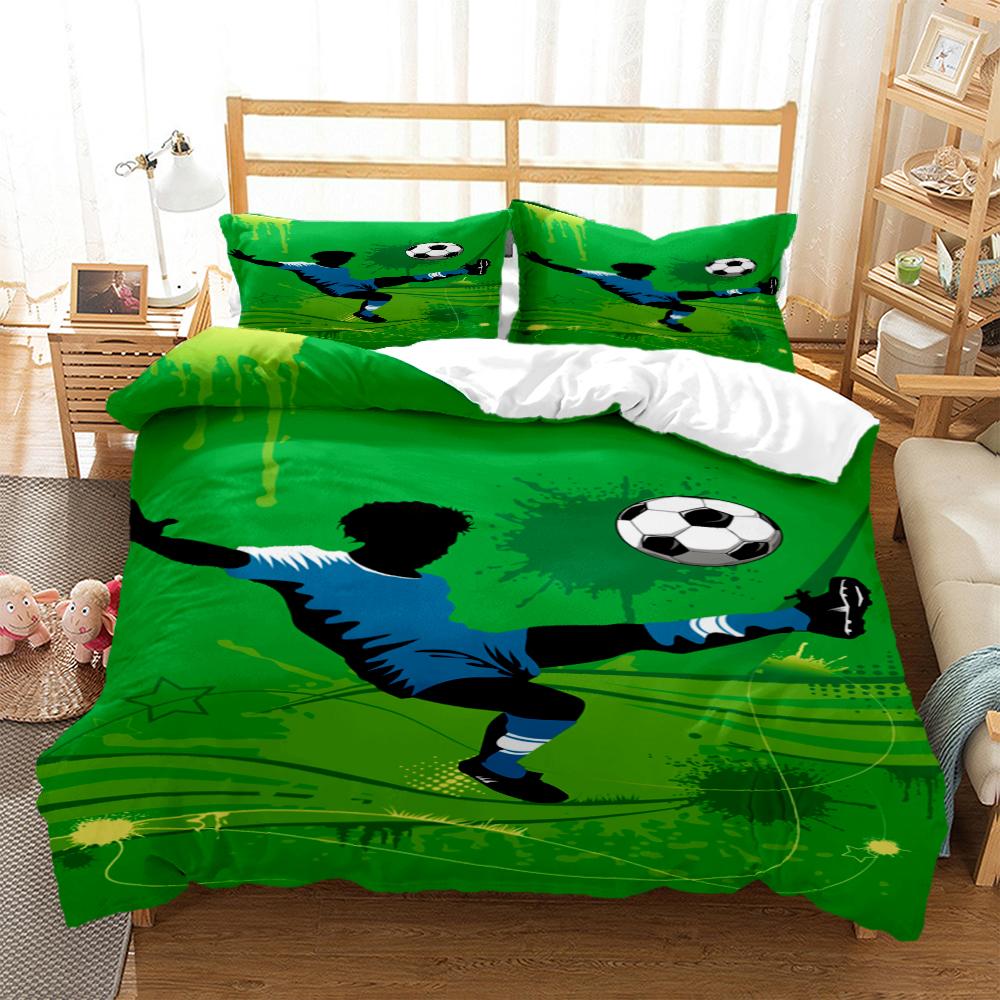 Comforter Soccer Digital Print Bedding Sets Child Boys Set For Teens King Size Bedding Set
