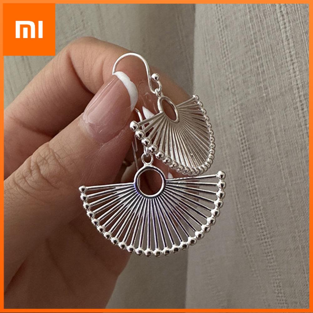 Xiaomi Серьги из стерлингового серебра 925 пробы для женщин Модные Простые Серьги в форме Веера Украшения Предотвращающие Аллергию Вечеринка Рождественские Аксессуары