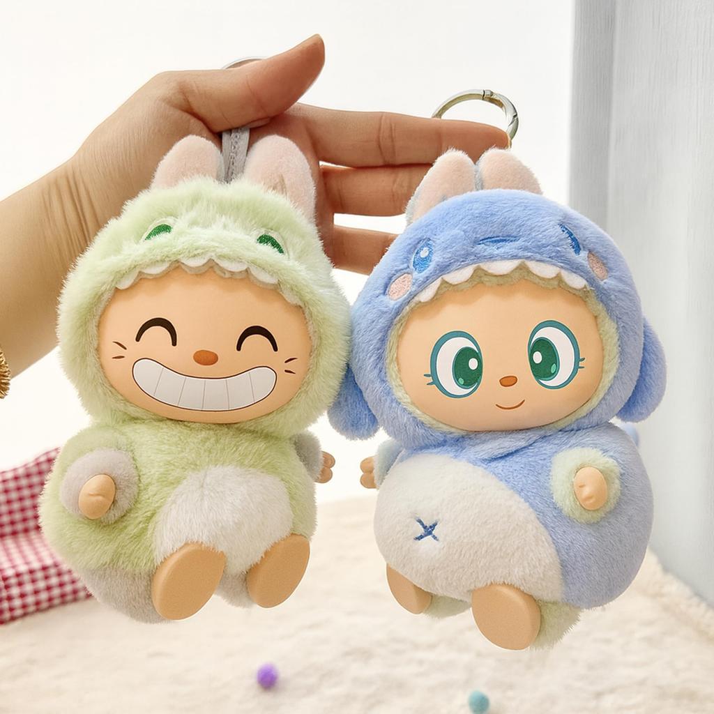 17 см Плюшевый Зеленый Динозавр в Пухлом Костюме Акулы, Подходит для Первого, Второго и Третьего Поколений, Пушистый Костюм для Плюшевых Кукол