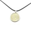 Stones and Minerals. Yugoslavia 10 Dinars Coin Necklace Black Cord.