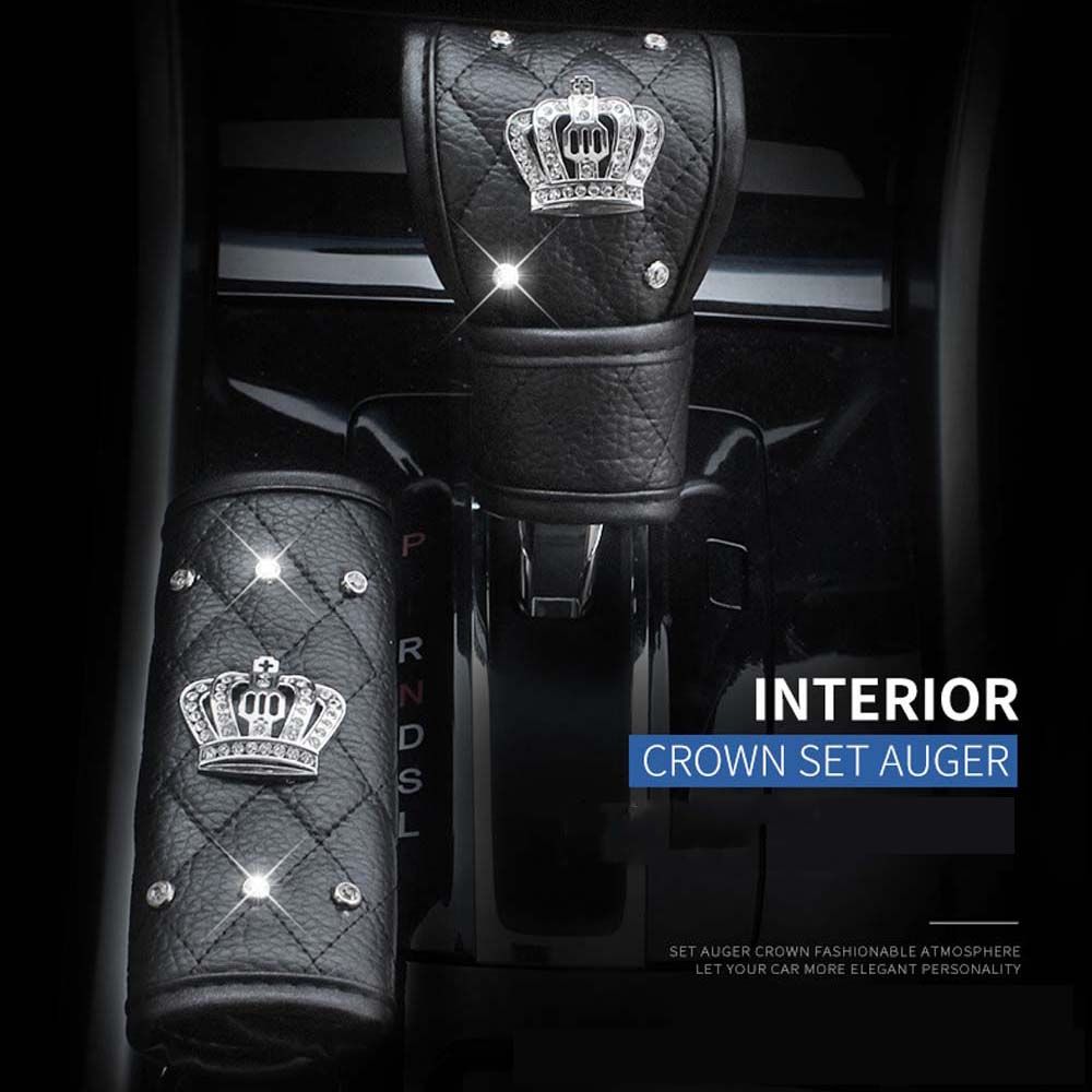 Accessories Leather Car Interior Decor Gear Shift Knob Cover Car Seat Belt Cover Hand Brake Cover