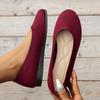 Fashion Women Flats 2024 New Solid Color Slip On Shoes for Women Casual Knitted Ballet Loafers Women Lightweight Breathable Flats Shoes