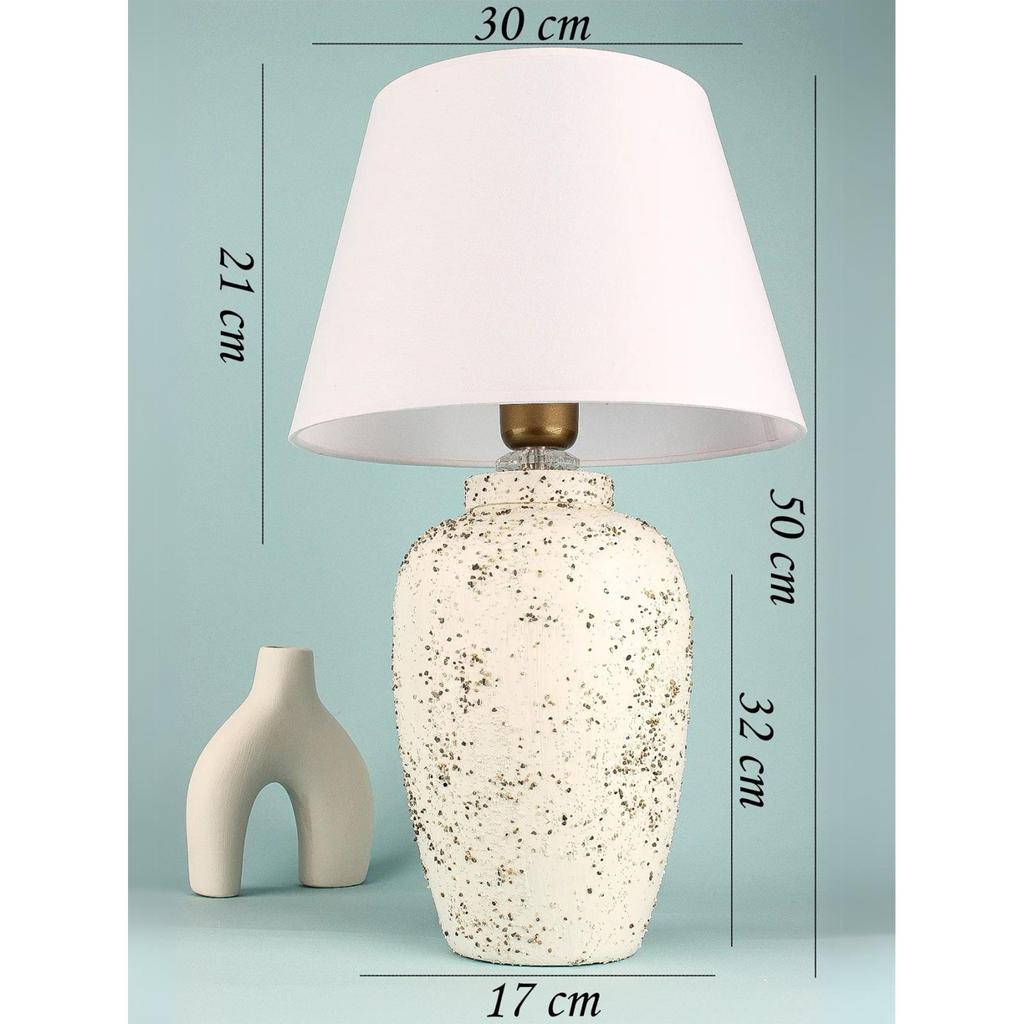 Mouille Handmade Seramik Abajur Beyaz