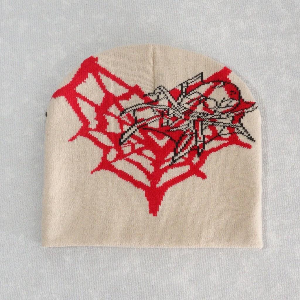 Heart Shape Spider Web Pattern Knitted Hat For Fall And Winter Season